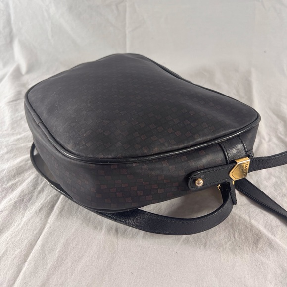 LANVIN PARIS Vintage Authentic Dome Black Canvas and Leather Trim Crossbody bag - Picture 12 of 17